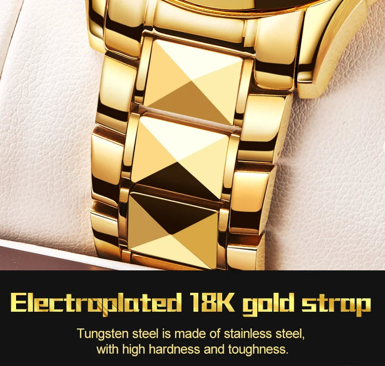 JSDUN Gold 3D Dragon Dial Watch For Men Luxury Brand Automatic Mechanical Watch Stainless Steel Strap Hollow-carved Reloj Hombre