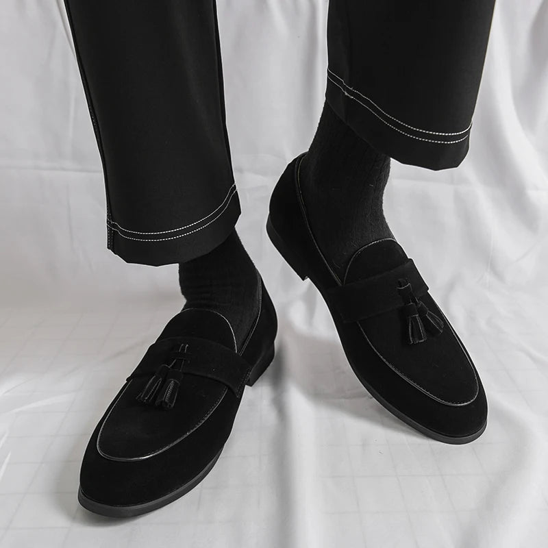 High Quality Leather Loafers Shoes Men Fashion Tassel Classic Original Man Casual Shoes Comfortable Office Business Party Shoes