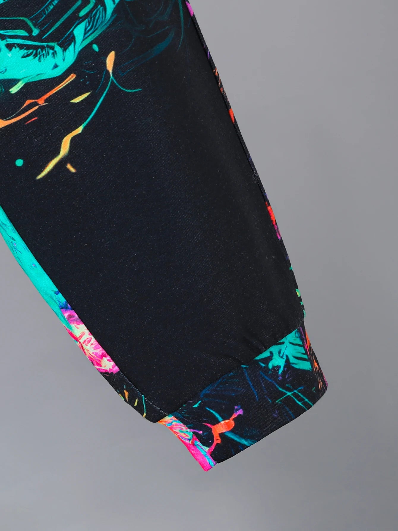 Boys' New Abstract Art Game Console Printed Hooded Sweatshirt Long-Sleeved Pants Two-Piece Autumn and Winter Suit Loose Casual Style