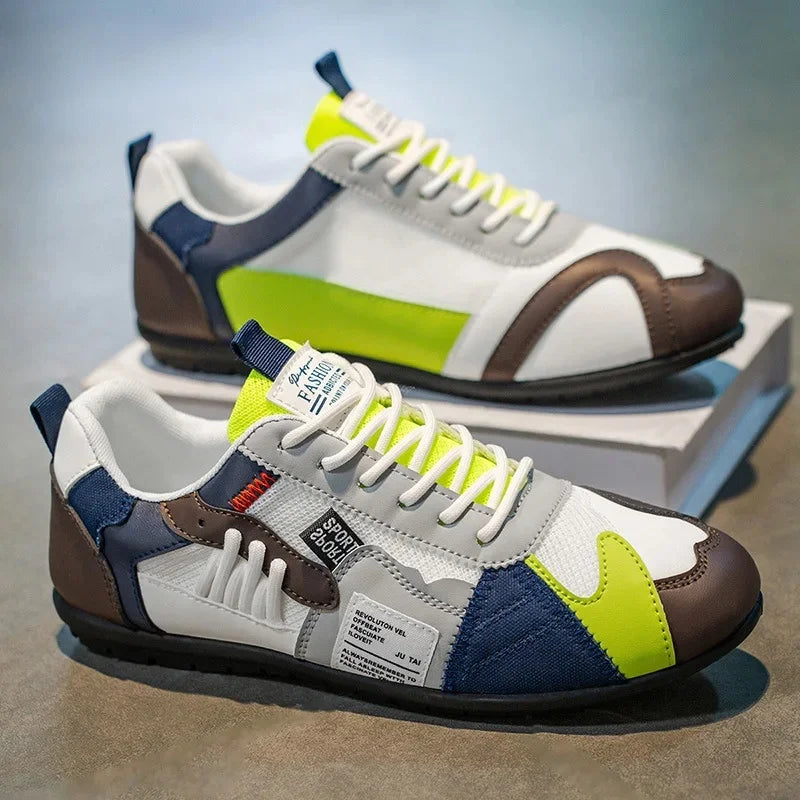 Men's Summer Breathable Fashion Sports Casual Shoes Soft Bottom Lightweight Color Block Deoxynucleotide Sneakers
