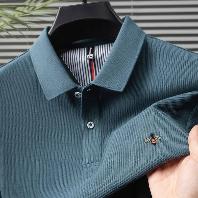 Men's short sleeved polo shirt, fashionable embroidery, summer new product, comfortable and casual polo shirt