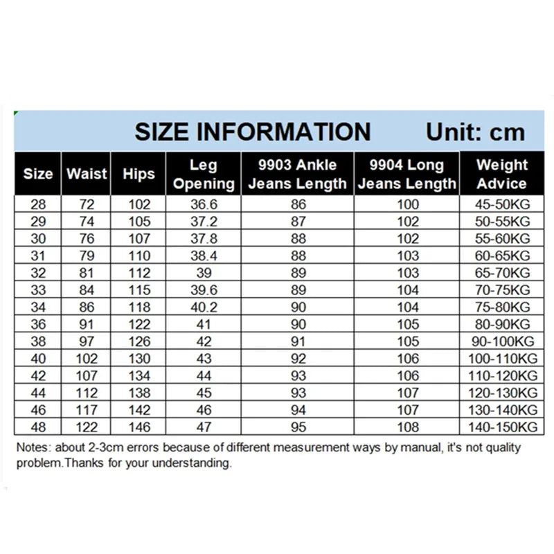 Baggy Jeans Men Clothing Loose Plus Size Denim Pants Mens Oversized Blue Wide Leg Jean Large 42 44 46 48 Man Fashion Trousers