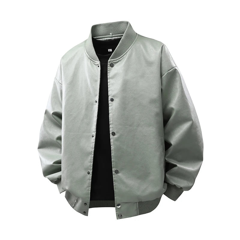 Men's American Retro Leather Jacket, Thick Leather Jacket for Autumn and Winter, Suede Lapel Jacket for Men, Fashionable and Elegant Top, Casual Biker Style Pilot Cotton Jacket