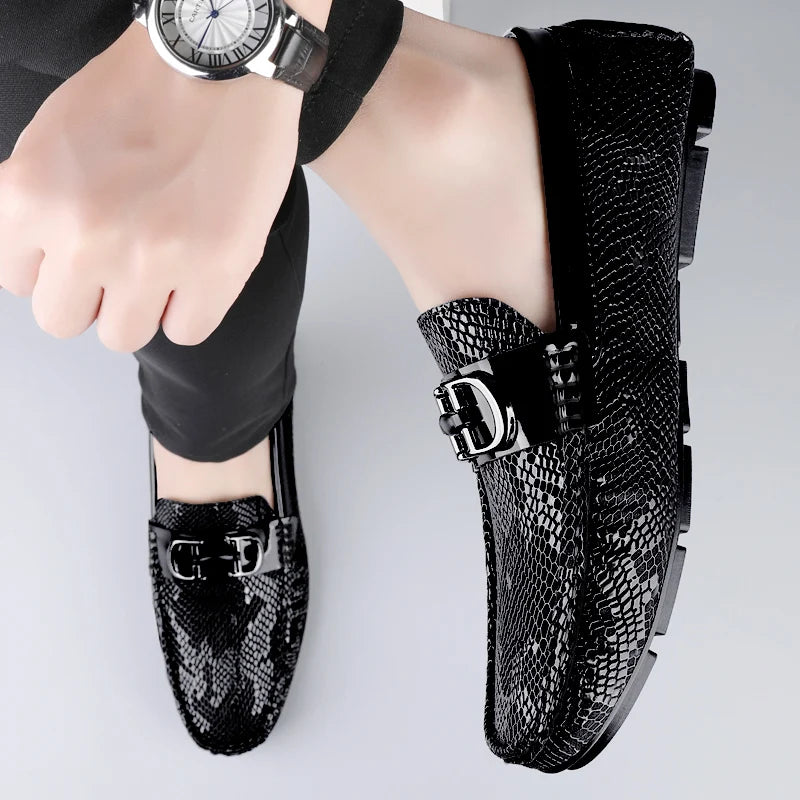 Luxury Brand Genuine Leather Business Shoes High-quality Handmade Stitched Loafers Fashion Design Casual Leather Shoe Size 38-45