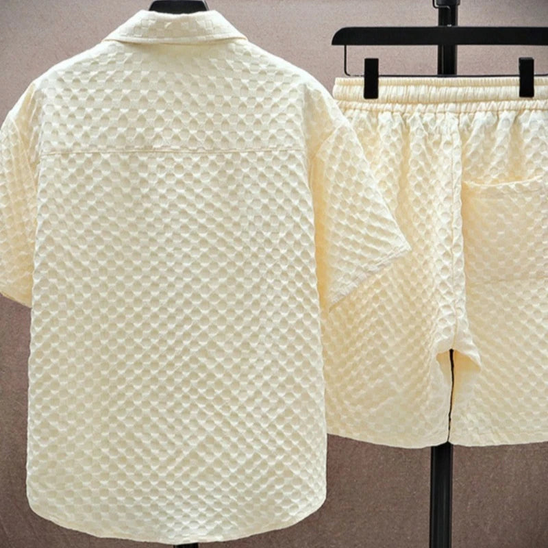 Casual Suit Men's Short Sleeve Sport Suit Vintage Trendy Fashionable Lightweight New Summer Arrival Male Shirts Shorts