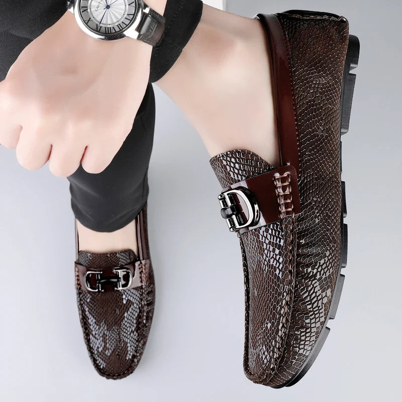 Luxury Brand Genuine Leather Business Shoes High-quality Handmade Stitched Loafers Fashion Design Casual Leather Shoe Size 38-45