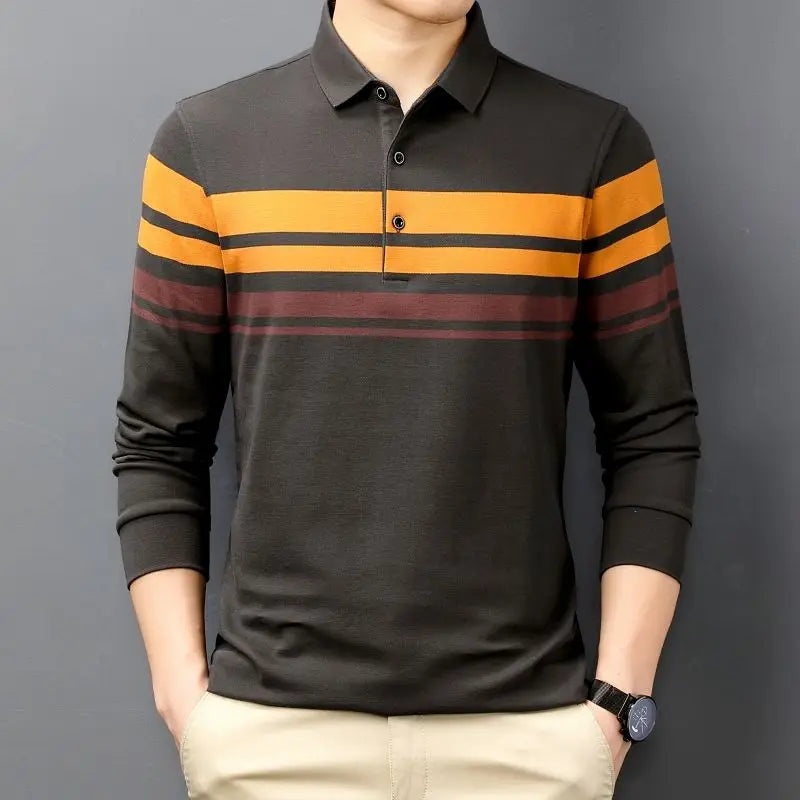 Man Sweatshirt Stripe Blue Pullovers Baggy Original Polo T Shirt For Men Japan High Brand Cheap Clothes Quotes Elasticity Luxury