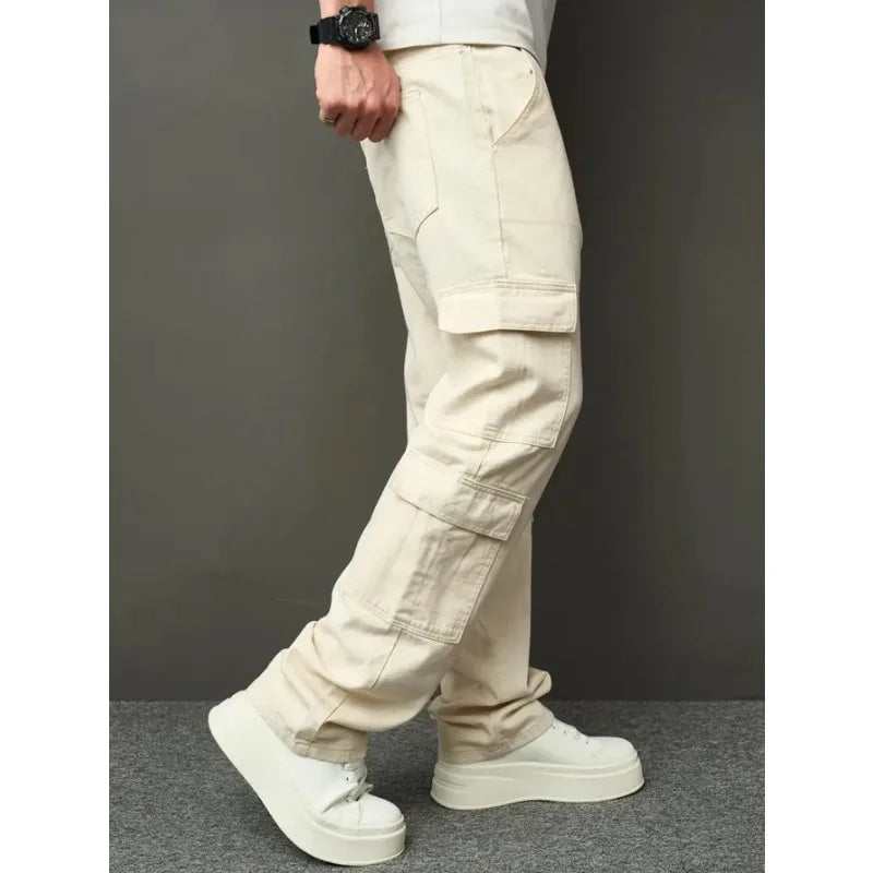 Male Jeans Pants New in Pants Y2k Sport Men's Jeans Without Elasticity and Casual Versatile Straight Workwear Sex Products Man