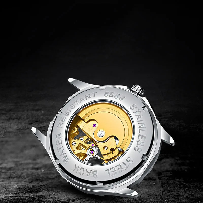 New Fully Automatic Mechanical Watch Men's Hollow Luminous Waterproof Fashion Watch High-end Business Multi-function Watches