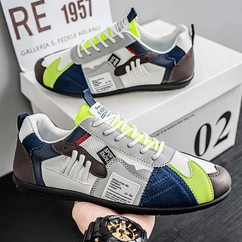 Men's Summer Breathable Fashion Sports Casual Shoes Soft Bottom Lightweight Color Block Deoxynucleotide Sneakers