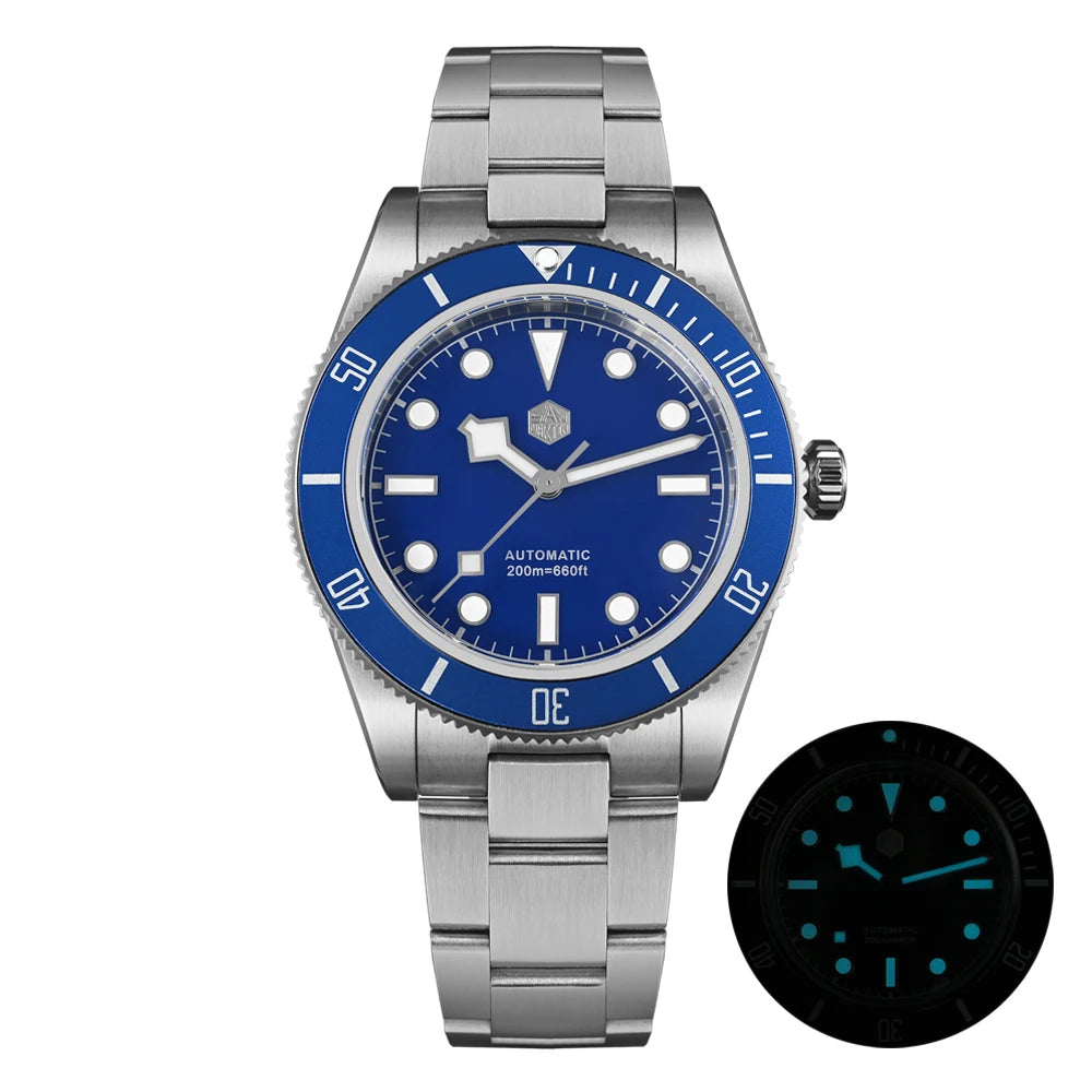 San Martin New 40mm BB58 Retro Luxury Diver Watch NH35 Automatic Mechanical Watches For Men Sapphire Luminous 20Bar Reloj SN0008