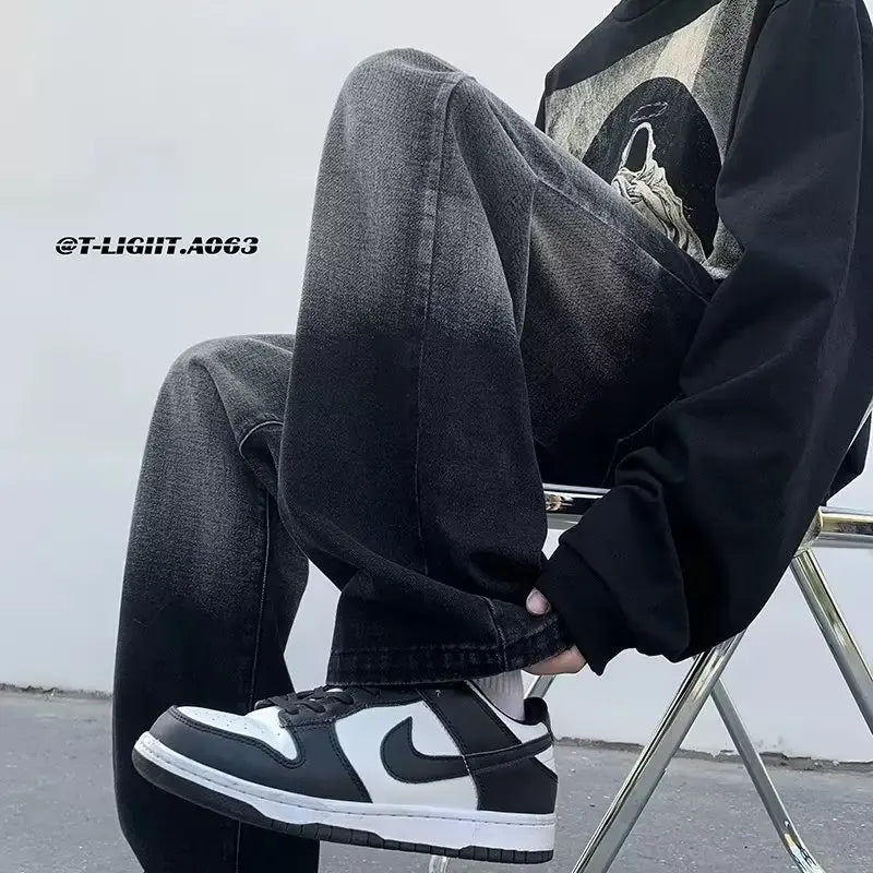 Baggy Pants Men Men's Jeans Pant Streetwear Wide Leg Jeans Trousers Male Jean Denim Shorts Man Y2k Mens Clothing Flared Cargo