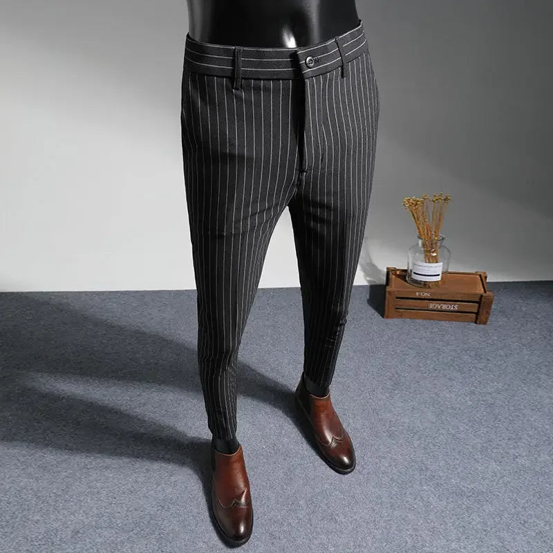 Draped White Trousers for Men Plus Big Size Man Suits Pants Fluid Spring Clothes Thin Casual Classic Offer New in Cheap Luxury