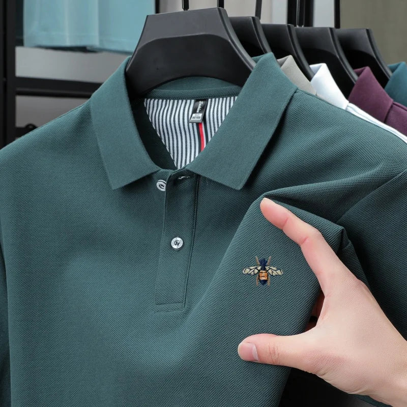 Men's short sleeved polo shirt, fashionable embroidery, summer new product, comfortable and casual polo shirt