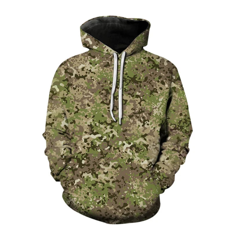 Camouflage Hoodie Camo 3D Print Men Women Streetwear Hoodies Oversized Pullover Hooded Sweatshirts Man Tops Clothing