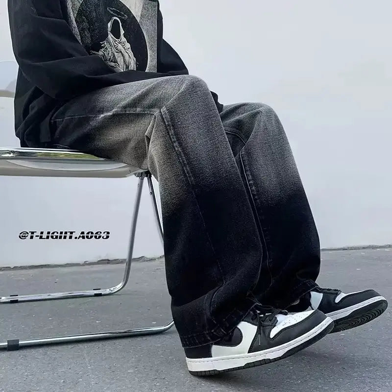 Baggy Pants Men Men's Jeans Pant Streetwear Wide Leg Jeans Trousers Male Jean Denim Shorts Man Y2k Mens Clothing Flared Cargo