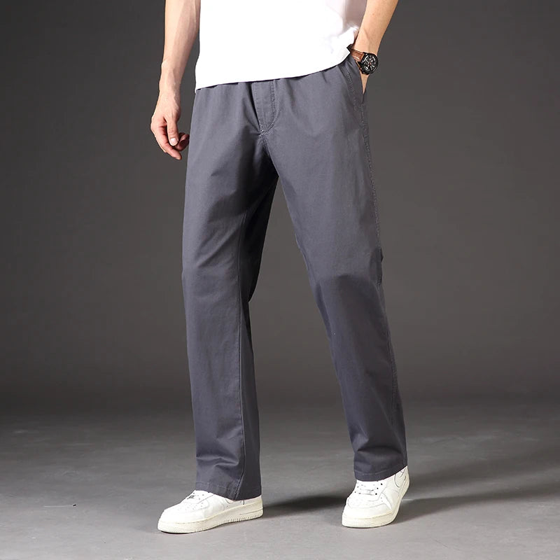 Plus Size Men's Cargo Pants Casual Loose Multi Pocket High Quality Cotton Pants Long Trousers Mens Jogger Pants 5XL 6XL