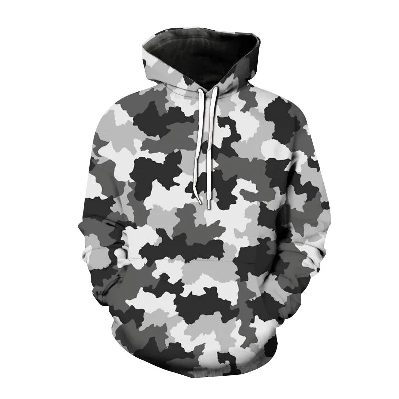 Camouflage Hoodie Camo 3D Print Men Women Streetwear Hoodies Oversized Pullover Hooded Sweatshirts Man Tops Clothing