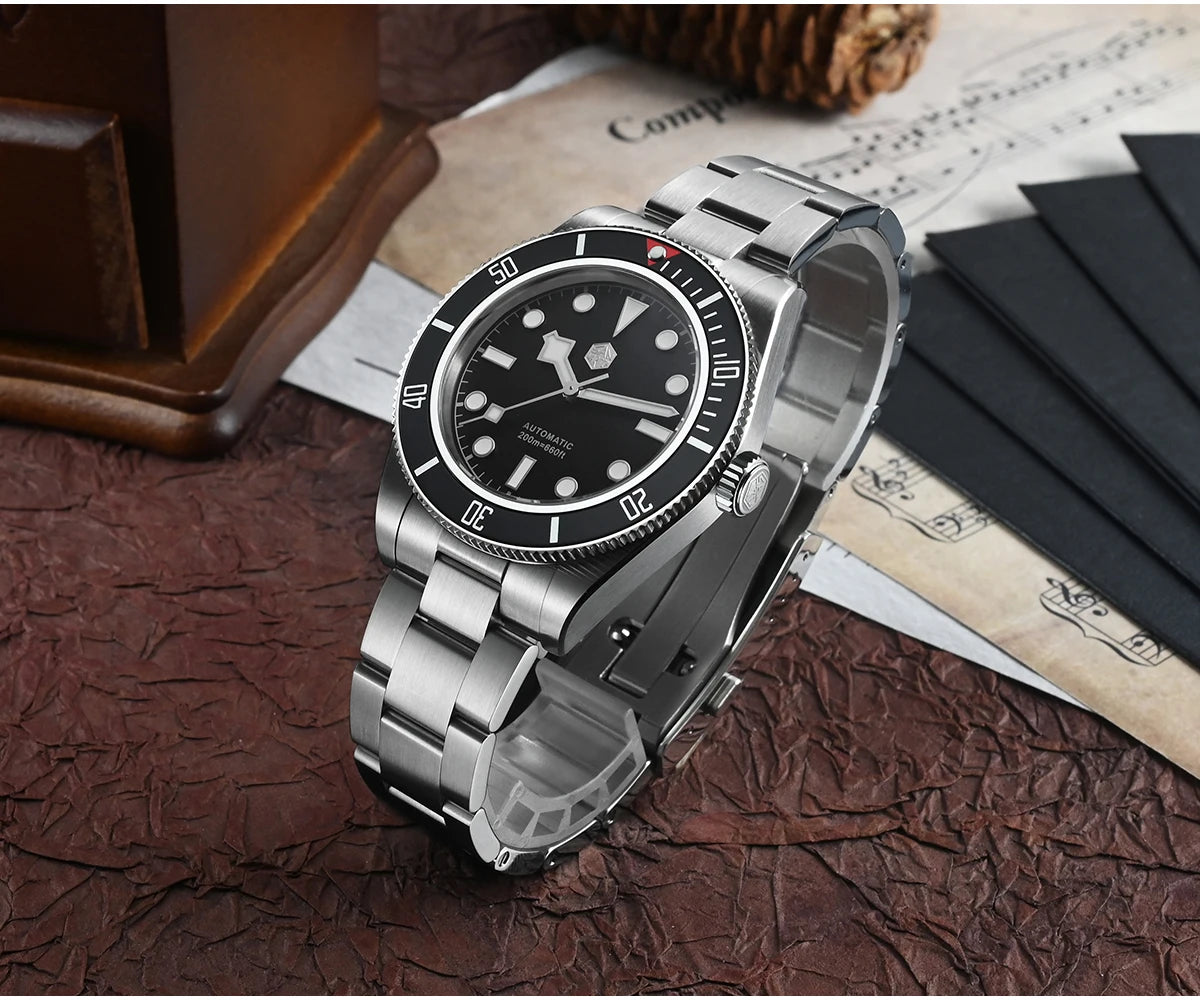 San Martin New 40mm BB58 Retro Luxury Diver Watch NH35 Automatic Mechanical Watches For Men Sapphire Luminous 20Bar Reloj SN0008