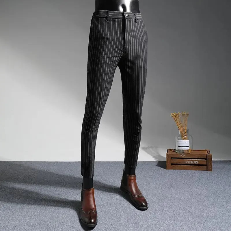 Draped White Trousers for Men Plus Big Size Man Suits Pants Fluid Spring Clothes Thin Casual Classic Offer New in Cheap Luxury