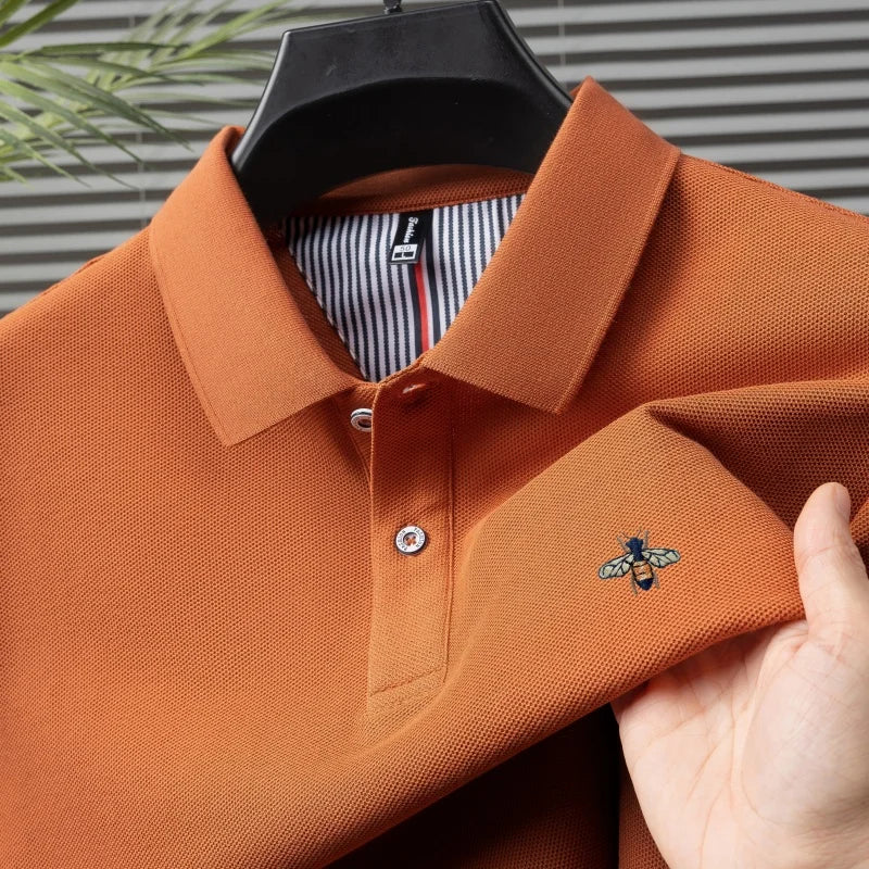 Men's short sleeved polo shirt, fashionable embroidery, summer new product, comfortable and casual polo shirt