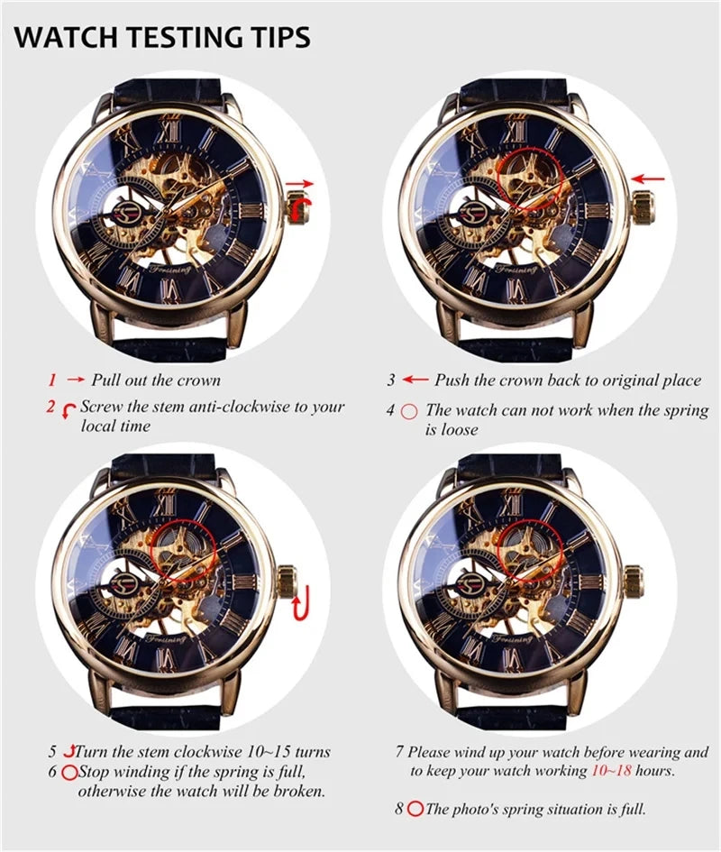 Winner 395S Premium Men's Luxury Automatic Mechanical Watch Stainless Steel Hollow Triangle Skeleton Dial Casual Men's Clock