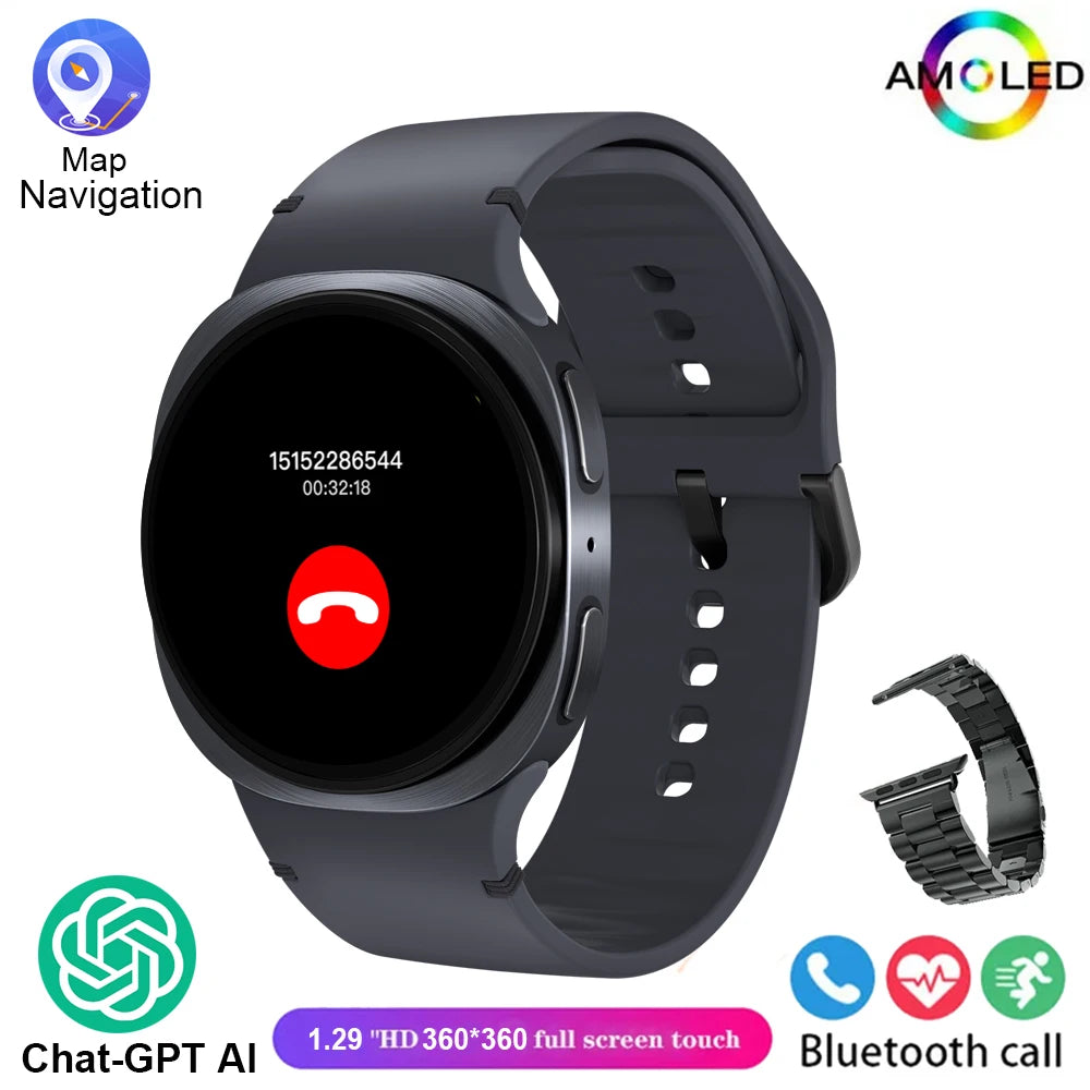 2025 New Watches 8 Mini GPS Track Smart Watch For Men Women Health Sport AMOLED Heart Rate Bluetooth Call Waterproof Smartwatch