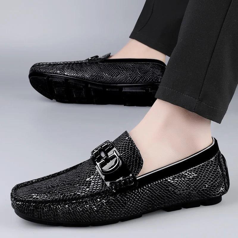 Luxury Brand Genuine Leather Business Shoes High-quality Handmade Stitched Loafers Fashion Design Casual Leather Shoe Size 38-45