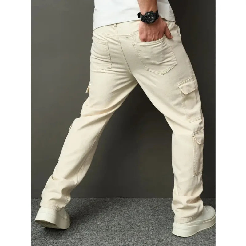 Male Jeans Pants New in Pants Y2k Sport Men's Jeans Without Elasticity and Casual Versatile Straight Workwear Sex Products Man