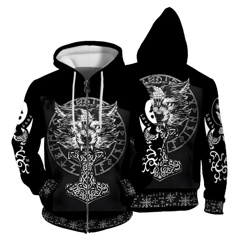 Autumn Sweatshirt New In Hoodies & Sweatshirts Comfortable Fashion Skull Print Keep Warm Clothing Man Hoodie Men's Clothing Tops