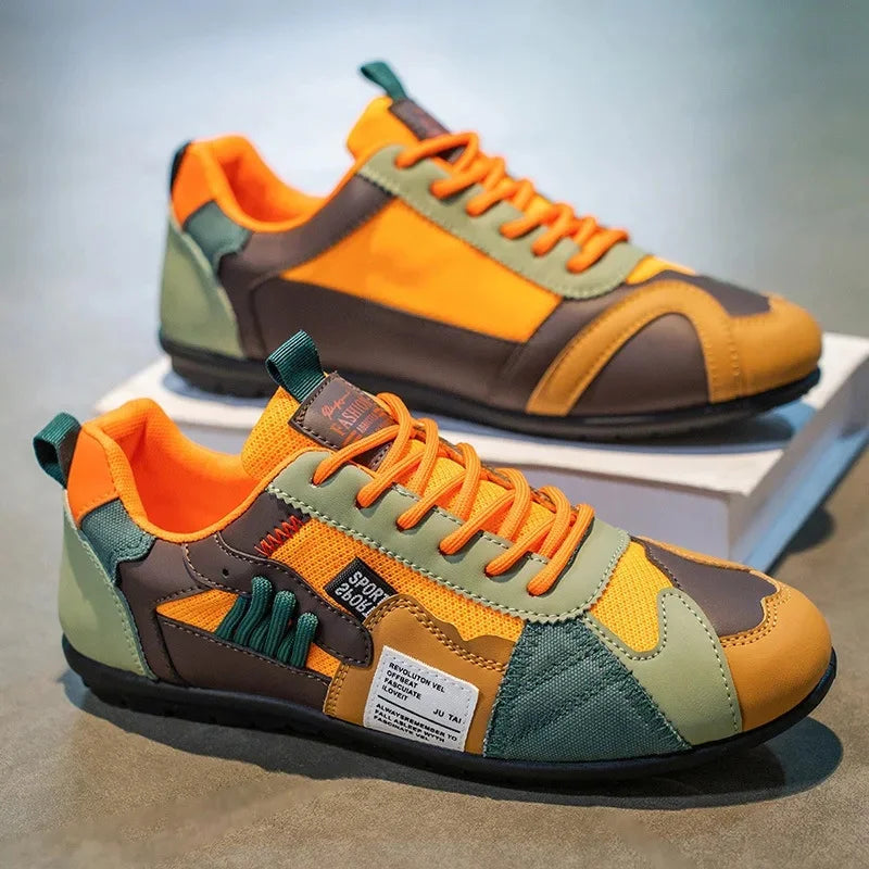 Men's Summer Breathable Fashion Sports Casual Shoes Soft Bottom Lightweight Color Block Deoxynucleotide Sneakers