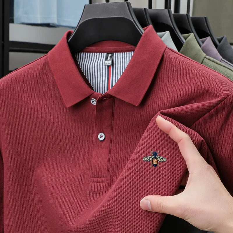 Men's short sleeved polo shirt, fashionable embroidery, summer new product, comfortable and casual polo shirt