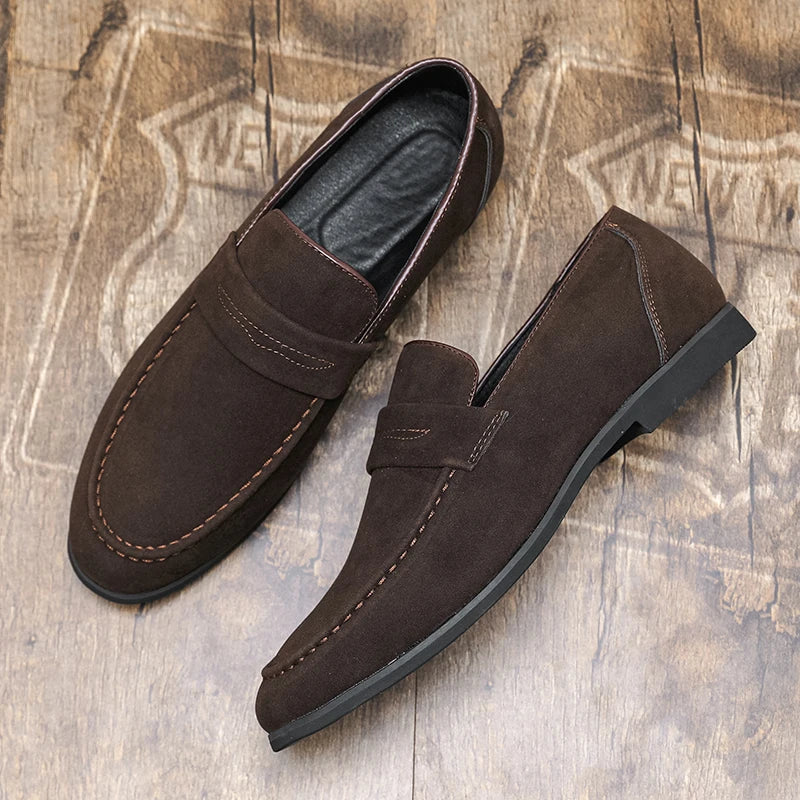 Autumn Brock leather men's head layer cowhide British Korean version breathable business dress casual wedding leather shoes