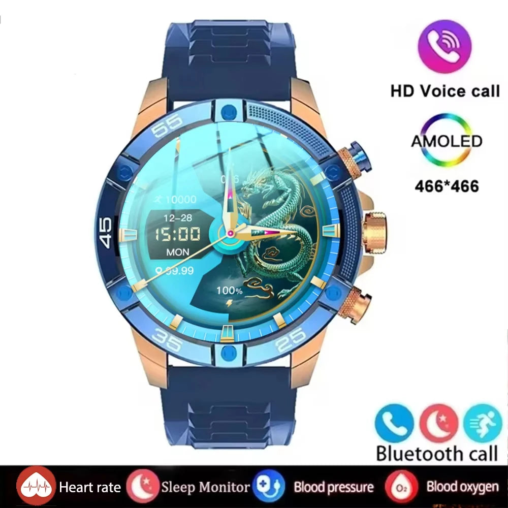 New Men Smart Watch Business AI Voice Assistant Durable Health Monitoring Waterproof Bluetooth Call For Android IOS Smartwatches