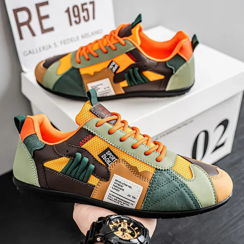 Men's Summer Breathable Fashion Sports Casual Shoes Soft Bottom Lightweight Color Block Deoxynucleotide Sneakers