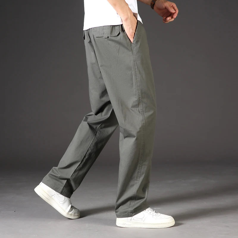 Plus Size Men's Cargo Pants Casual Loose Multi Pocket High Quality Cotton Pants Long Trousers Mens Jogger Pants 5XL 6XL