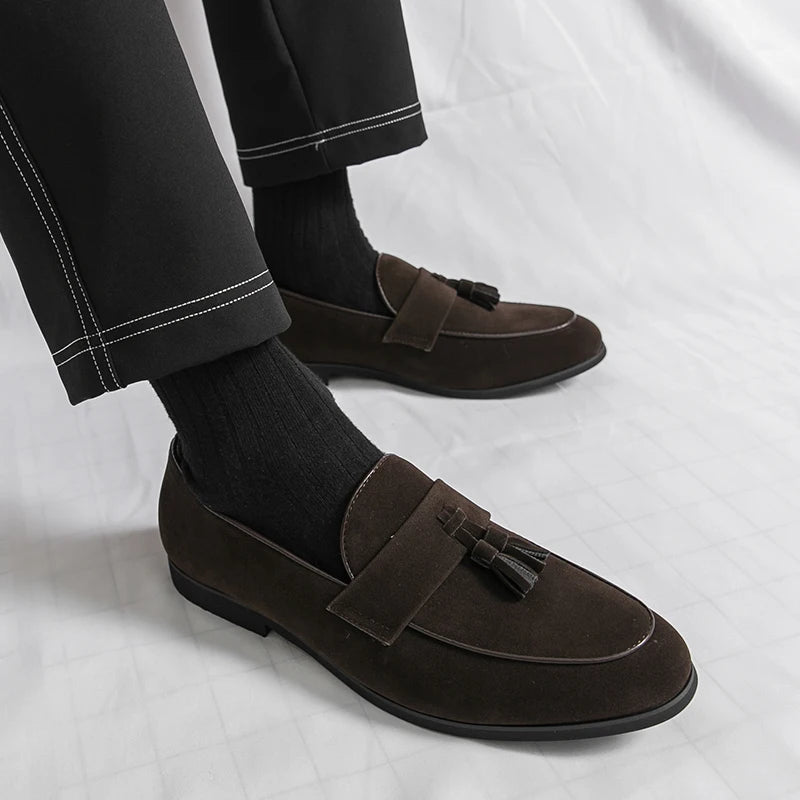 High Quality Leather Loafers Shoes Men Fashion Tassel Classic Original Man Casual Shoes Comfortable Office Business Party Shoes