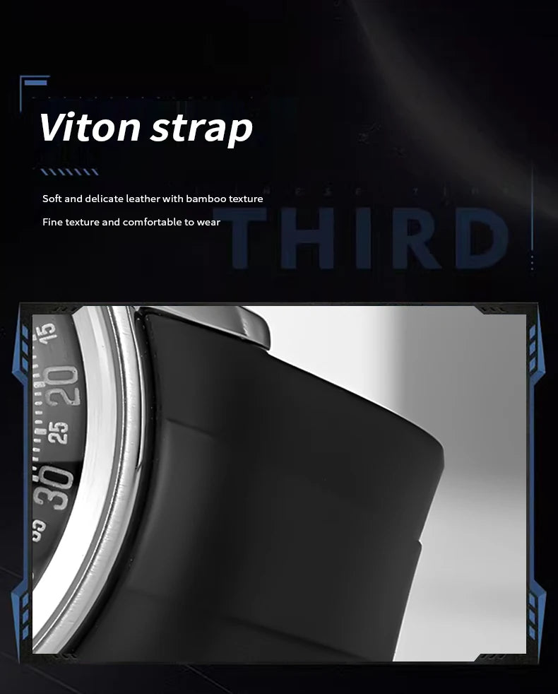 OBLVLO New Design Trisome Star Planet Automatic Watch For Men Luxury Super Luminous 316L Steel Case Mechanical Watch BLM-TRISOME