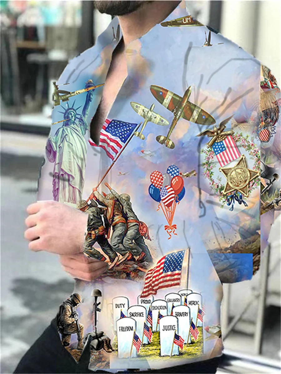 Men's shirt cool funny combination graffiti fashion casual party outdoor soft and comfortable fabric 2023 new spring and summer