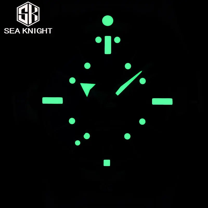 SEA KNIGHT Men 200M Waterproof Diving Watch Sapphire Crystal 316L Steel Mesh Belt C3 Luminous NH35A Automatic Mechanical Watch