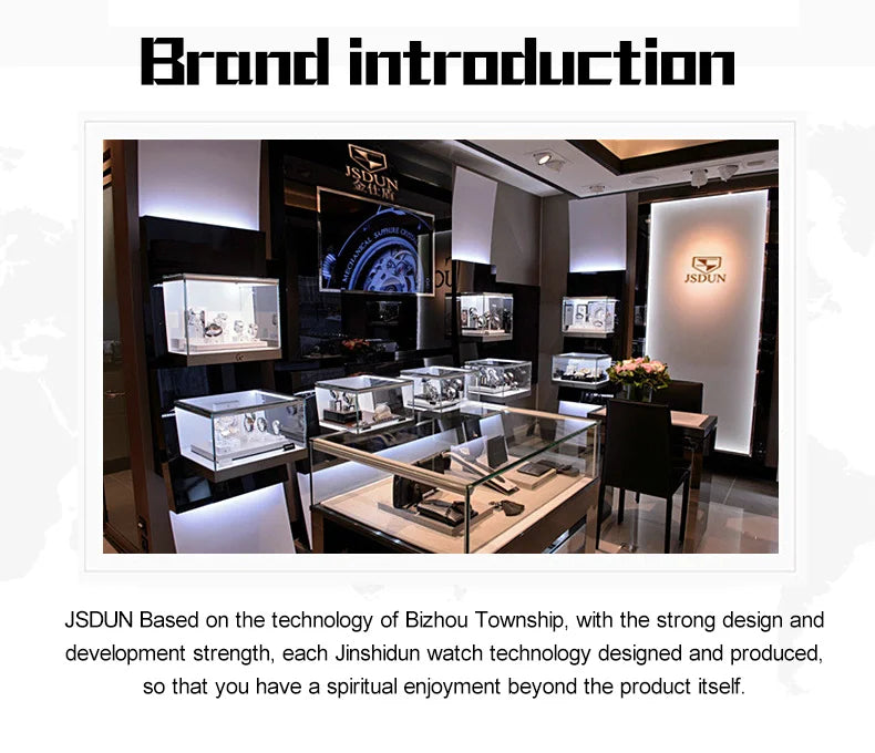 JSDUN Gold 3D Dragon Dial Watch For Men Luxury Brand Automatic Mechanical Watch Stainless Steel Strap Hollow-carved Reloj Hombre