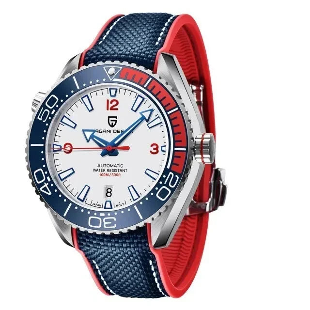 PAGANI DESIGN 42MM Japan movement Men Mechanical Watch 100M Waterproof Sapphire Crystal Ceramic Bezel Men Automatic Wristwatches