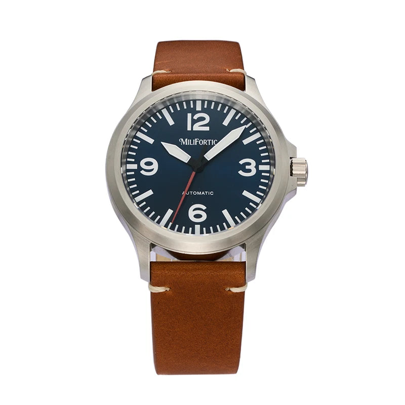 MF M096 Military Style Pilot Watch 856 Homage Large Arabic Numerals Dial 100M Waterproof  NH38 Movement Auto Man Watches