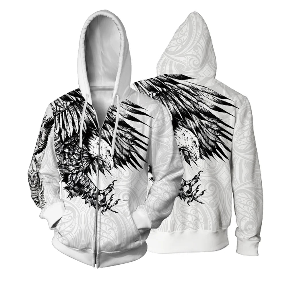 Autumn Sweatshirt New In Hoodies & Sweatshirts Comfortable Fashion Skull Print Keep Warm Clothing Man Hoodie Men's Clothing Tops