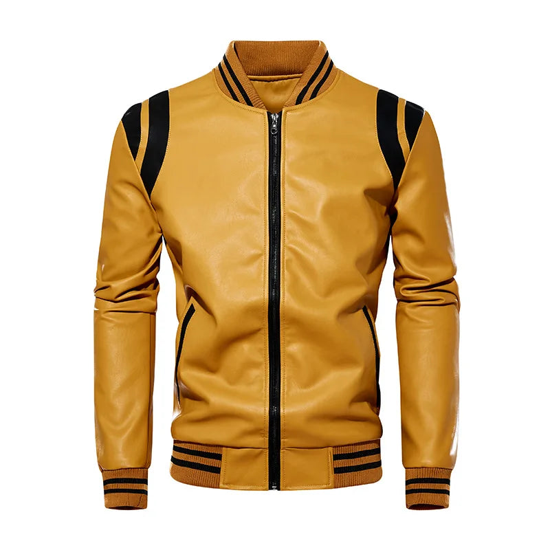 New Men's Leather Jackets Autumn And Winter Casual Motorcycle Slim PU Jacket Biker Leather High Quality Fashion Warm Overcoat