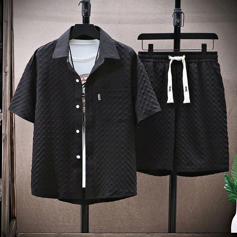 Casual Suit Men's Short Sleeve Sport Suit Vintage Trendy Fashionable Lightweight New Summer Arrival Male Shirts Shorts