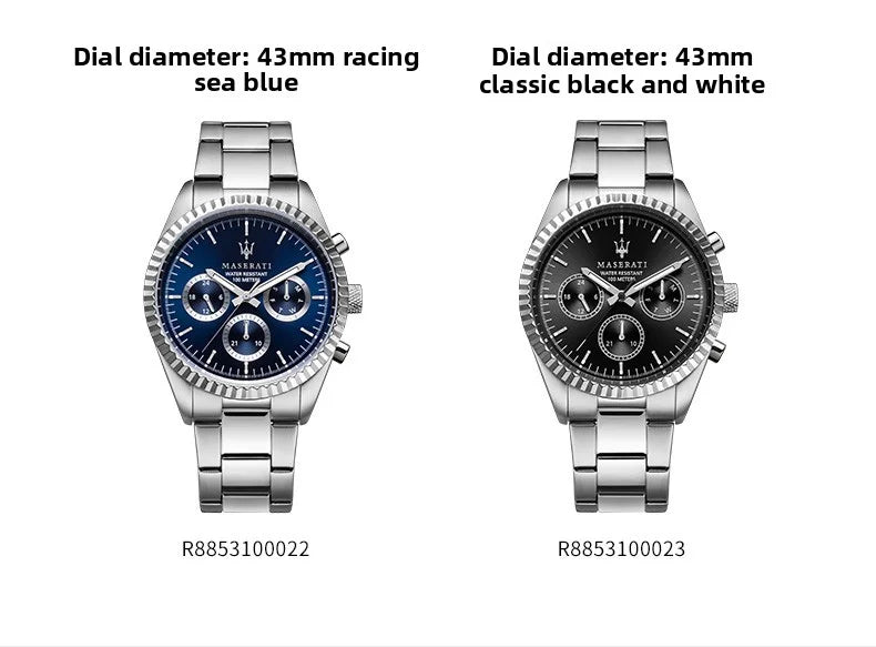 Original Maserati watches men's luxury gold fashion trend dial Shi Ying European and American business watch blue gold R88531000