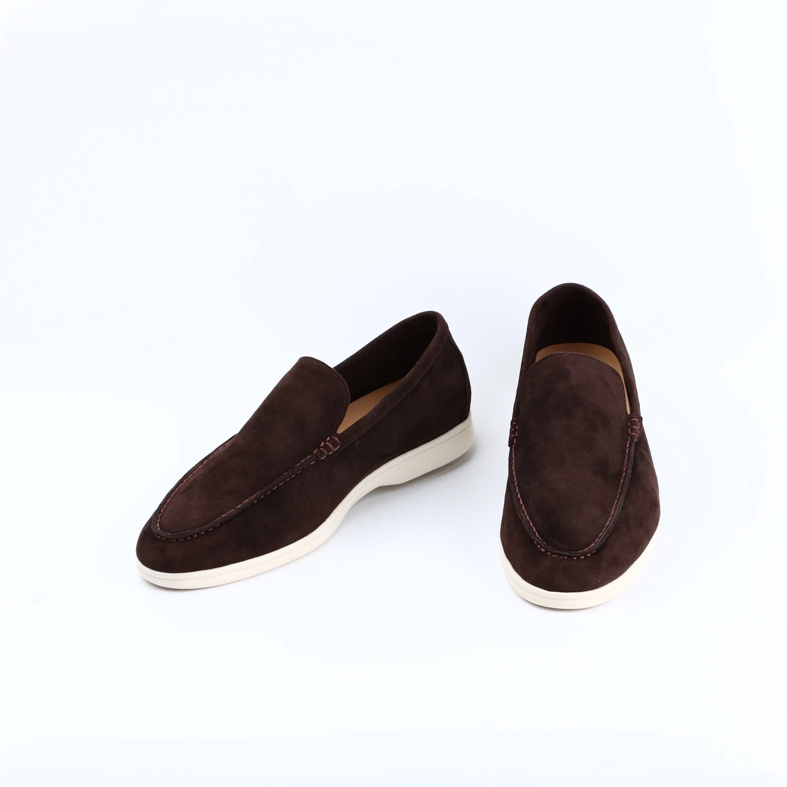 Not Logo Summer Suede Leather Women Loafers Men Flat Shoes Round Toe Slip-on Causal Moccasin Comfortable Mules Lazy Women Shoes