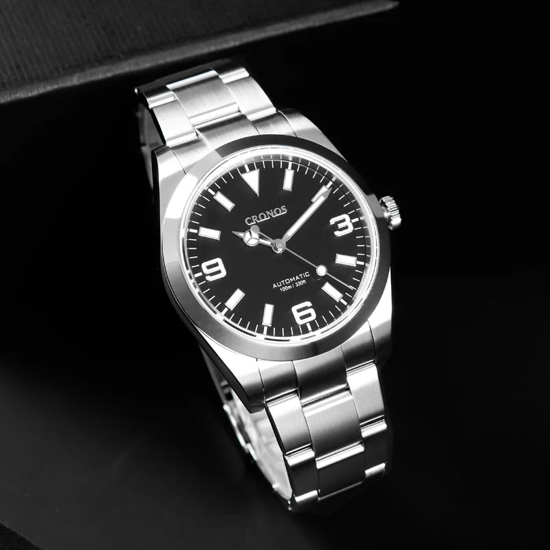 Cronos EX Diver Mechanical Men Watch 39mm Automatic PT5000 Sapphire Glass Bushed Bracelet Glide Clasp 10ATM  L6031