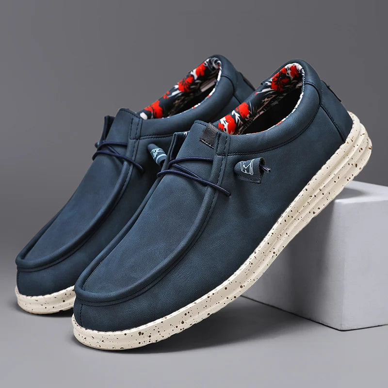 Spring Autumn Men Light Leather Casual Shoes 2023 Chaussures En Cuir Slip-On Flat Plus Big Size 48 49 50 51 Dropshipping
